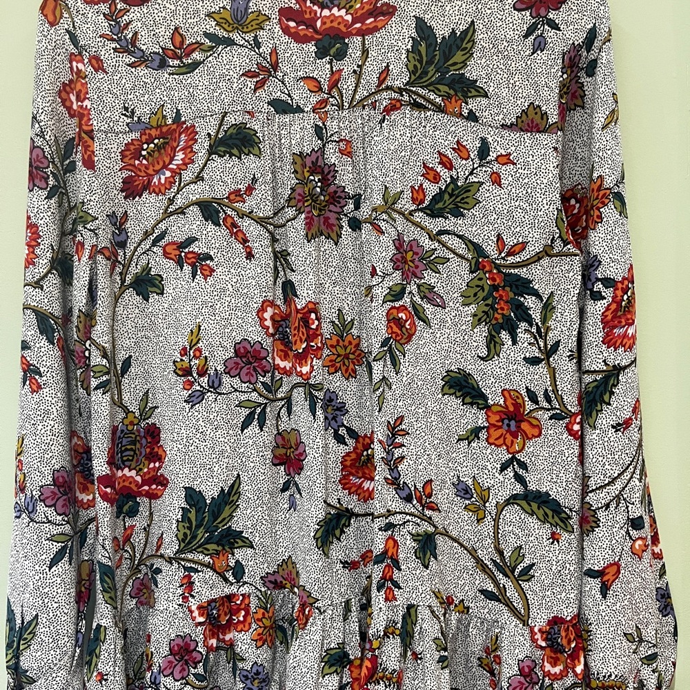 Anthropologie Floral Long Sleeve Shirt